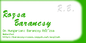 rozsa barancsy business card